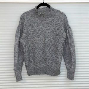 Mock Neck Knit Sweetheart Sweater